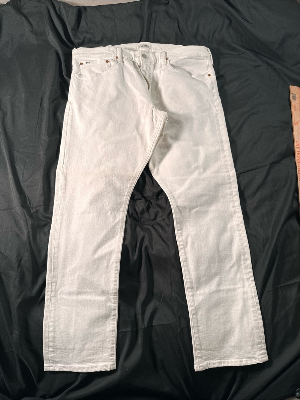 Polo Ralph Lauren The Sullivan Slim White Denim 38x30 Retro Jeans EUC